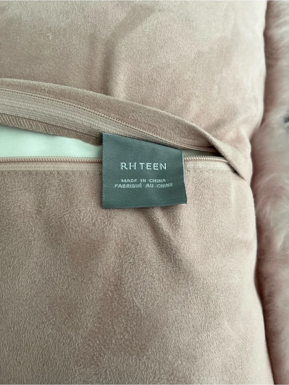 RH Teen Dusty Pink Mongolian Lamb Fur Accent Pillow